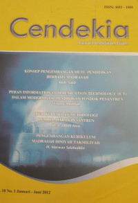 Cendekia: Jurnal Pendidikan Islam Vol. 10 No. 1 Januari - Juni 2012